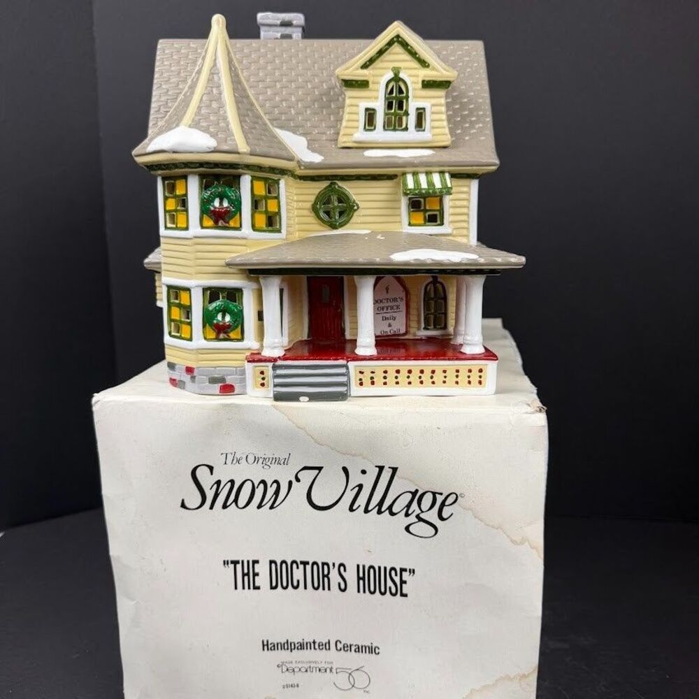 Department 56 Original Snow Village The Doctor's House 5143-8 1989 w Box-Retired